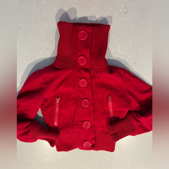 Red Button Up Jacket - Picture 5 of 5